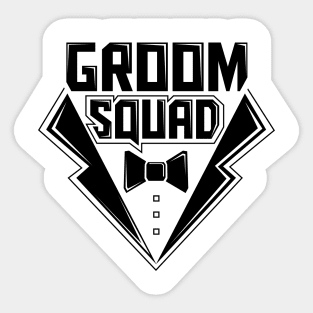 Groom Squad Bachelor Party for Groomsmen Black Text Sticker